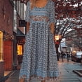 thumbnail image 2 of Plus Size Womens Dresses Women Boho Floral Print Summer Casual Short Sleeve Midi Dress Beach Dresses, 2 of 4