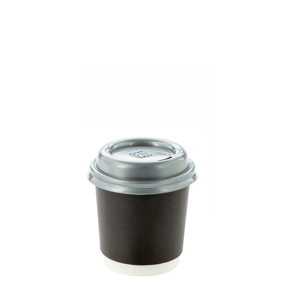 Plastic Coffee Cup Lids Gray Fits 8, 12, And 16oz. Restaurantware