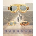 thumbnail image 2 of CRG Sports Vintage Bike Aviator Pilot Motorcycle Cruiser Scooter Goggles, 2 of 7