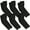 6 Black, variant on 6 Pairs Sun Protection Arm Sleeves for Men & Women - Tattoo Cover Up Sports Compression Cooling Arm Sleeve