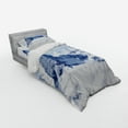 thumbnail image 3 of Ambesonne Nature Bedding Set 4 Pcs, Clouds on Summit Winter, Queen, Black and White, 3 of 3