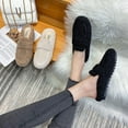 thumbnail image 4 of Zapatillas de felpa para mujer, ropa exterior de otoño e invierno, zapatos de algodón con punta cerrada y medio soporte, zapatos de invierno con forro polar, zapatos cálidos de talla grande, 4 of 5