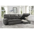 thumbnail image 3 of Lexicon Michigan Microfiber Sectional with Right Chaise in Dark Gray, 3 of 10