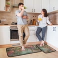 thumbnail image 6 of 2-Piece Kitchen Rugs Set Non-Slip Mats Carpet Floor for Kitchen, Bathroom (19.7"x27.6" & 19.7"x47.2") Enchanted Flowers Painting, 6 of 7