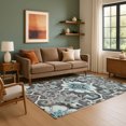 thumbnail image 7 of Addison Rugs Mayfield Premium Machine Washable Traditional Global Teal Rectangle Rug, 2'6" x 3'10", 7 of 7