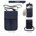 thumbnail image 2 of Bolsa De Pasaporte De Viaje Bolsa De Documentos Multifunción Rfid Cuello Colgante Clip De Pasaporte Bolsa De Documentos Estuche Protector De Boletos Vogacara HA021730-00, 2 of 7