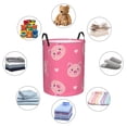 thumbnail image 4 of Susaid Cartoon Pigs and Hearts Print Waterproof Oxford Cloth Storage Circular Laundry Hamper BasketCapacity for Home-, 4 of 6