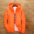 thumbnail image 2 of uikmnh Jacket for Men,Solid Color Men'S Casual Reflective Zipper Outdoor Sport Hooded Cardigan Coat Pure Color Plus Size Comfort Fit Size:2XL, 2 of 3