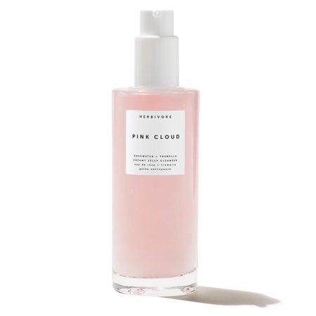 HERBIVORE Pink Cloud Hydrating Jelly Cleanser - Rosewater + Tremella Face Wash & Makeup Remover for Sensitive Skin, Plant-based, Vegan, Cruelty-free, 180mL / 6.1 oz