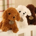 thumbnail image 3 of Juguete de peluche de dibujos animados lindo perro caniche cachorro muñeco de peluche juguete abrazable adorno para el hogar regalo multicolor opcional, blanco, 3 of 5