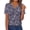 Black-Navy-Floral, variant on Womens Blouses Dressy Casual Tops Summer Short Sleeve V Neck Shirts Business Work Blouses