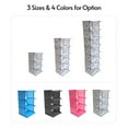 thumbnail image 2 of Armoire Organisatrice de Rangement Modulaire à 7 Cubes - Unité d'Étagères Multifonctionnelle en Tissu Non Tissé Rouge et Aluminium pour Chaussures, Jouets, Vêtements - Solution de Rangement Gain de Place à Assembler Facilement pour Chambre, Salon, 2 of 7