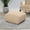 CEMENT, variant on SureFit Ultimate Stretch Suede Square Ottoman Slipcover with Elastic Bottom, Single Light Gray Ottoman Cover