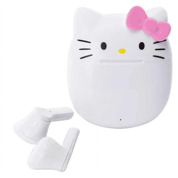 Hello Kitty Wireless Earbuds With Charging Case & Mic (White)