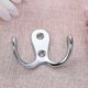 thumbnail image 3 of Alloy Double Prong Robe Hook Wall Mounted Cabinet Clothes Hook Hanger Decorative Utility Hooks - 5.5x4.1cm, 3 of 3