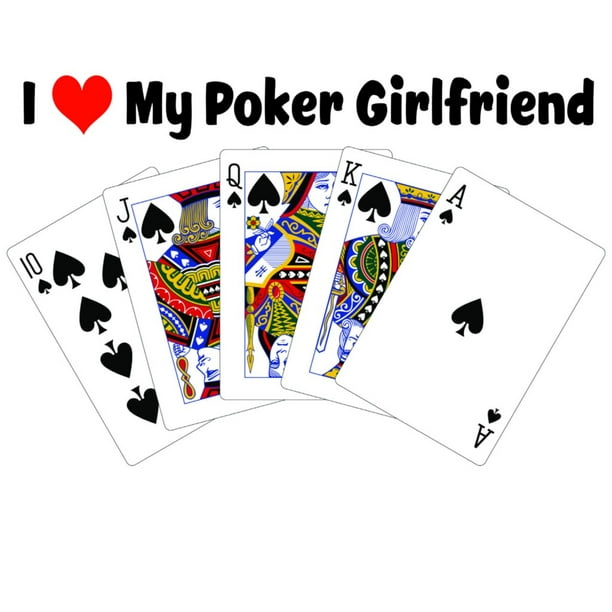 Wall Design Pieces I Love My Poker Girlfriend Boys Card Game 12 X 24 Inches Walmart Com Walmart Com