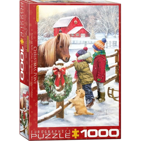 Eurographics - 1000 Piece Puzzle (Christmas Pony par Simon Treadwell)