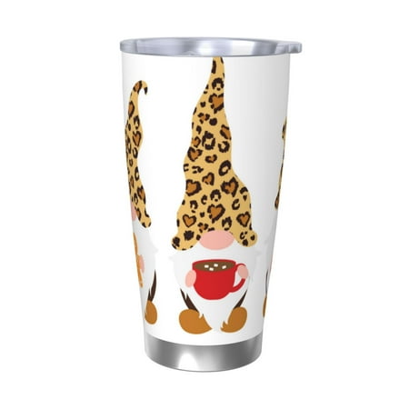 

Bingfone Christmas Gnomes In Leopard for 20 Oz Stainless Steel Travel Mug Double Wall Water Coffee Cup for Home Office Outdoor Works Great for Ice Drinks and Hot Beverage-Without Straw
