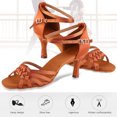 thumbnail image 4 of Zapatos de baile latino de gamuza elegantes, cómodos y a la moda para mujer, talla 38, 4 of 8