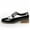 Black, variant on JikouIivo Women's Vintage British Style Single Shoes Carved Thick Heel Small Shoes