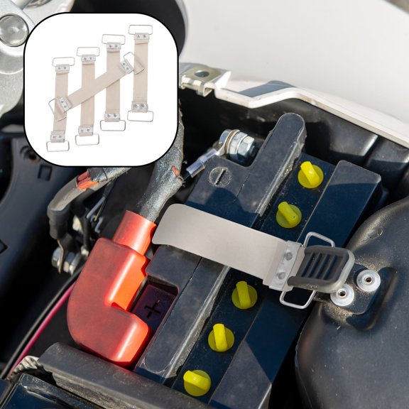 Hemobllo 5-Pack Stretchable Rubber Battery Straps with Metal Buckles for Mopeds, Scooters & Motorcycles