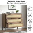 thumbnail image 5 of Eumyviv Mid-Century 3-Drawer Dresser, Rustic Wood Chest for Bedroom Living Room, Oak, 5 of 8