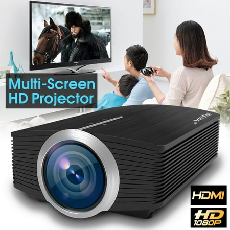 - INSMA Multi-Screen 1920x1080 Full HD TFT LCD LED Projector Home multiscreen Cinema AV VGA USB with Remote Control