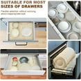 thumbnail image 6 of 6 Pcs Wood Pegboard Drawer Organizer with 48 Pegs Wood Peg Board System Peg Drawer Organizers for Kitchen Dishes Plate Pegboard Food Containers(17x5.91,Wood), 6 of 10