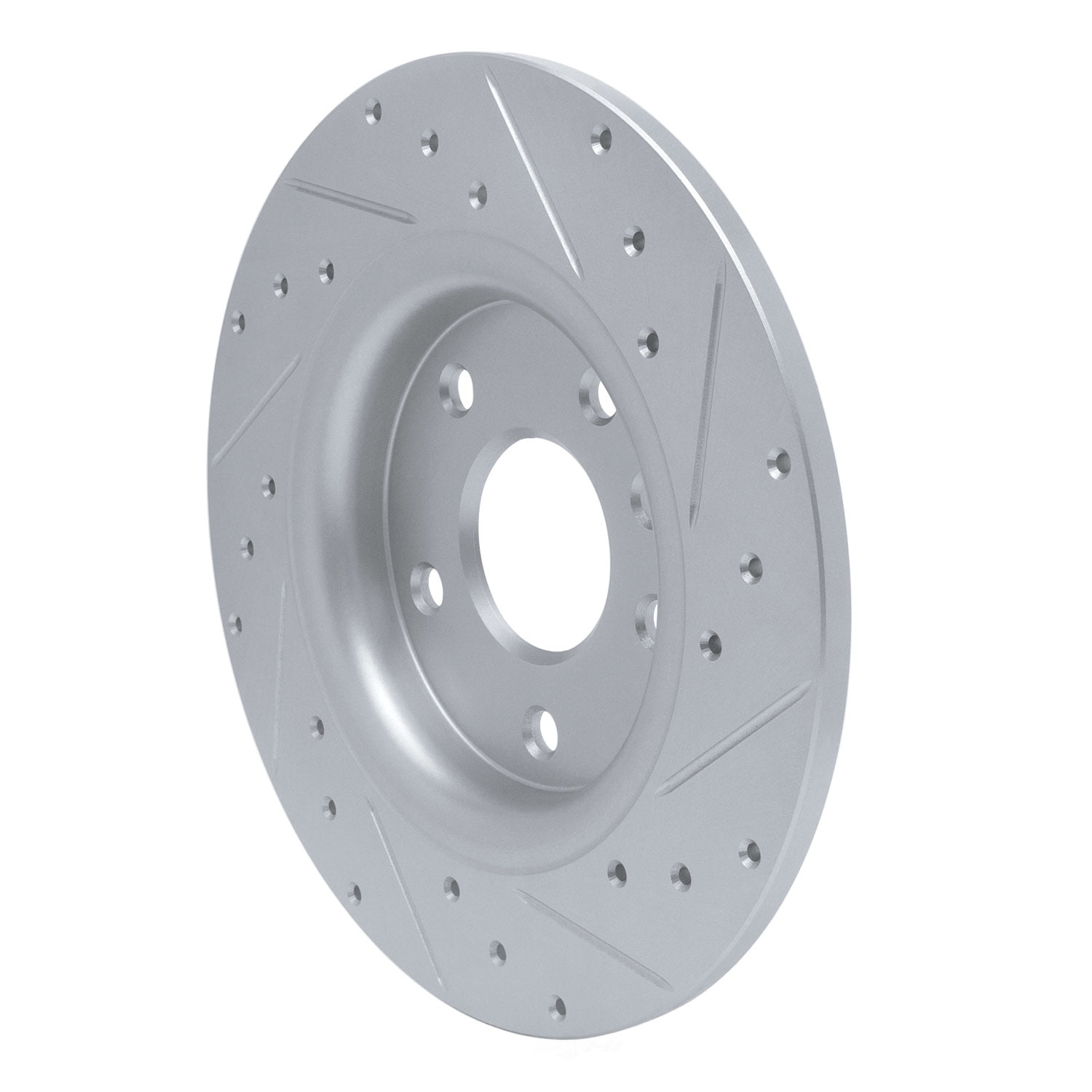 Dynamic Friction Company 631-39030L DFC Brake Rotor - Drilled And Slotted - Silver