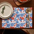 thumbnail image 5 of Pioneer Flower Floral Print Pattern Summer Placemats Table Placemats Set Of 4-Linen Kitchen Washable Placemats Table Mats 12x18 Inch Non-Slip Heat Resistant, 5 of 6