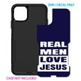 thumbnail image 2 of DistinctInk Custom SKIN / DECAL compatible with OtterBox Commuter for iPhone 11 (6.1" Screen) - Navy Real Men Love Jesus - Show Your Love of Christ, 2 of 5