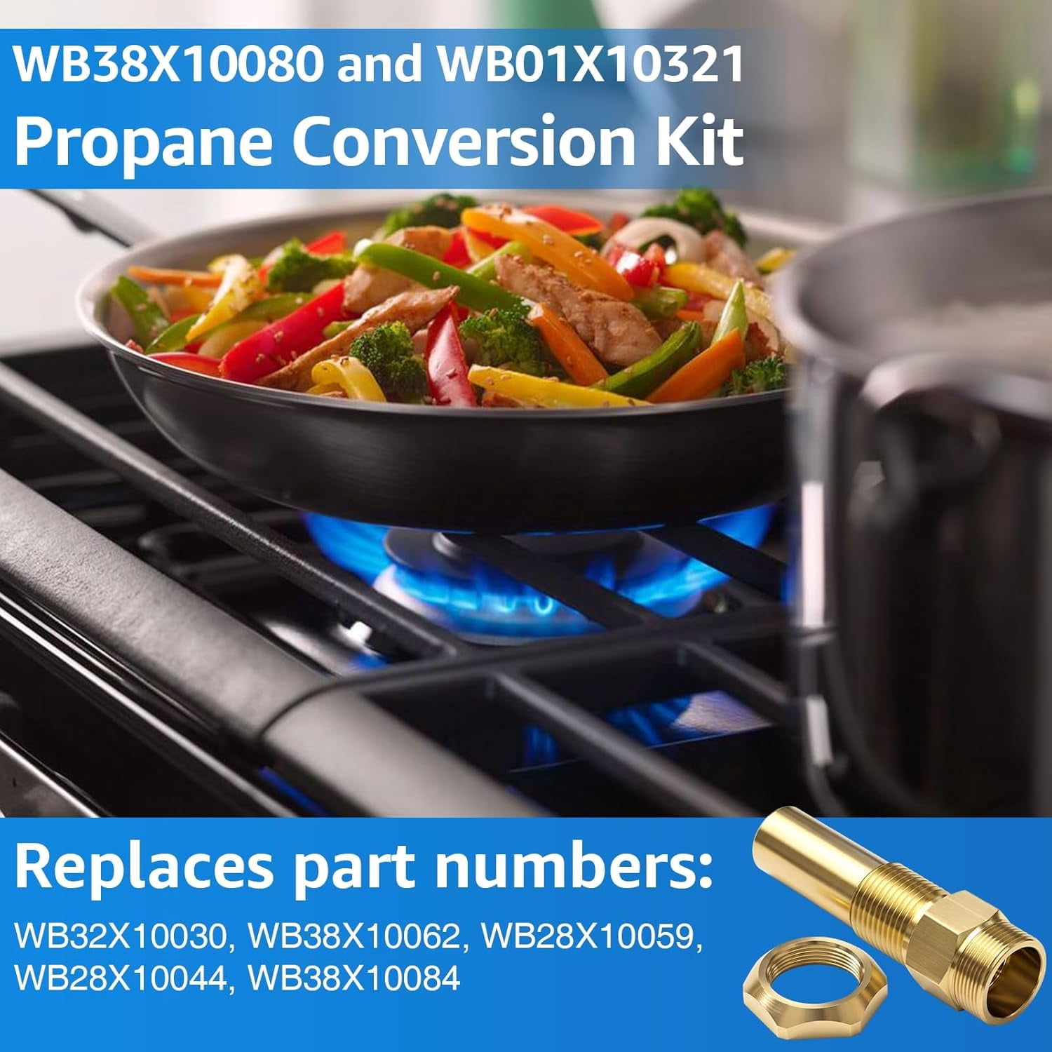 WB38X10080 Nut With Chamfer for GE Range to Replace WB22X10010 WB28X10044 WB28X10045