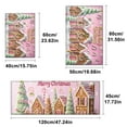 thumbnail image 2 of YIMEIS Kitchen rugs Washable flannel Printed Area Rug and Mats DoorMats, Door Mat,Autumn and Winter Festival Decoration-Christmas Snowhouse 19.7'' x 31.5''Pink, 2 of 6