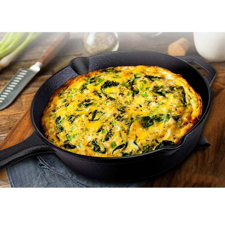 Pre-Seasoned Cast Iron Skillet (10-Inch) with Glass Lid