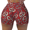 thumbnail image 2 of Picia Snake Printed Workout Shorts for Women Seamless Scrunch Butt Lifting High Waisted Yoga Gym Booty Running Moisture-wicking Short Pants-Medium, 2 of 9