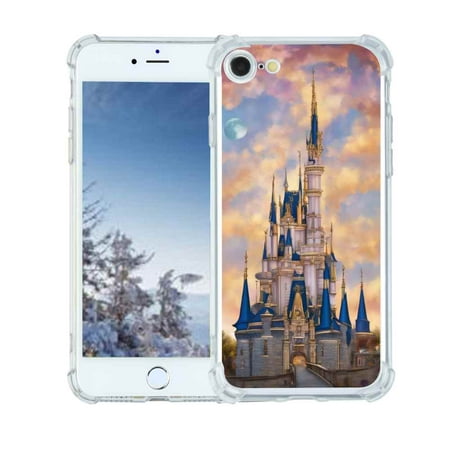 Enchanted-castle-spires-5 Phone Case, Designed for iPhone SE 2022 Case Soft TPU for girls boys gift,Shockproof Phone Cover