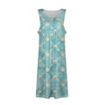 thumbnail image 4 of LOVZFMLL Robes Femmes Décontractées Amples Imprimées Robe Débardeur Plage Col en V Poche Sans Manches Tailleur Robes, 4 of 5