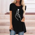 thumbnail image 2 of Pompotops Chemises Mode Décontractée pour Femmes Manches Courtes Tee-Shirt Ample Tunique Blouse, 2 of 4