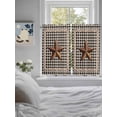 thumbnail image 3 of Texas Star Vintage Living Room Curtains 2 Panel, Retro Country Brown Stars Checkered Cafe Window Treatment, Farmhouse Bedroom Bathroom Kitchen Curtains Drapes 104"x54", 3 of 6