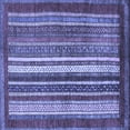 thumbnail image 1 of Ahgly Company Machine Washable Indoor Square Abstract Blue Modern Area Rugs, 5' Square, 1 of 4