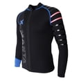 thumbnail image 2 of Chaqueta de neopreno premium de 3 mm para hombre, manga larga, cremallera frontal, buceo 2XL, 2 of 9