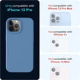 thumbnail image 3 of iPhone 13 Pro Case,[Military Grade Drop Protection] [Anti-Scratch Microfiber Lining] Silicone Shockproof Protective Phone Case Slim Thin Cover 6.1 inch, Blue, 3 of 5