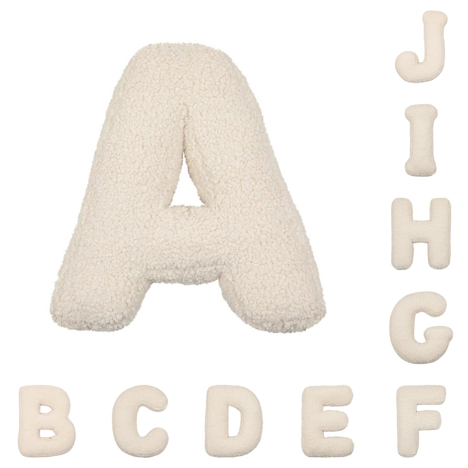 sunsanly Alphabet Pillow A-Z 26 Letters Shape Elastic Fully Filling Plush Stuff Toy Sofa Bed Couch Decoration Office Nap Pillow Car Seat Pillow
