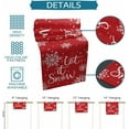 thumbnail image 7 of Christmas Table Runner-Cotton Linen-Let it Snow Dinner Scarf Décor,Long 36 Inch Holiday Winter Snowflake Dresser Scarves,Farmhouse Xmas Kitchen Coffee/Dining Home Living Room Tablerunner,Red White, 7 of 7
