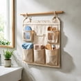 thumbnail image 4 of PoyoKee Over The Door Organizer, Multi Pocket Hanging Storage Bags for Bathroom Bedroom, Foldable Wall Decor Closet Organizer with Rope Mount, 24x18, 4 of 7