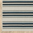 thumbnail image 4 of HomeRoots  10 x 13 ft. Geometric Stain Resistant Rectangle Indoor & Outdoor Area Rug, Blue & Beige, 4 of 5