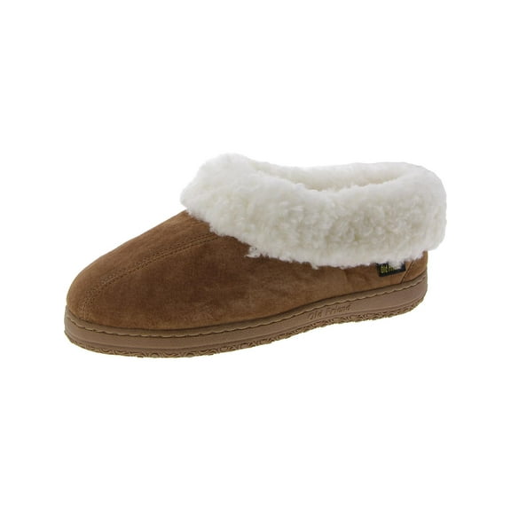 Old Friend Womens Juliet Leather Sheepskin Lined Moccasin Slippers