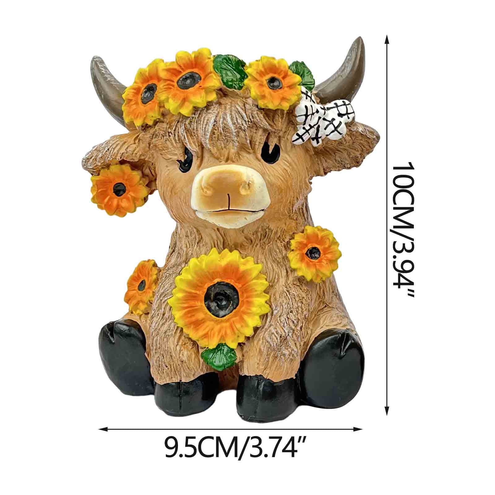 Highland Cow Planter, Outdoor/Indoor Resin Flower Pot, Cute Vase, Animal Gardens Decoration, Home Room Decor, Gifts for Pet Lovers A Clearance!