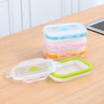 thumbnail image 6 of Small 12oz Collapsible Silicone Food Container (1.5 Cups) Set of 4, Compact Lunch, Snack & Leftover Storage, BPA-Free, 6 of 11