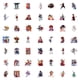 thumbnail image 3 of Paquete de pegatinas Romance Swords Anime, vinilo impermeable, 52 unidades, 3 of 3